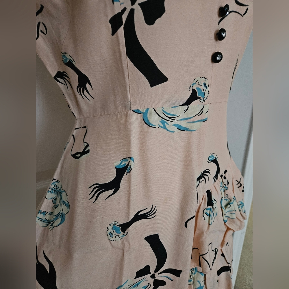 Rare Trashy Diva Slap and Tickle Pink Rayon Dress - Picture 6 of 13
